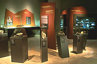 Blick in die Dauerausstellung "Im Reich der Mineralien"